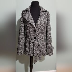 Tweed Jacket Black and White Women's
